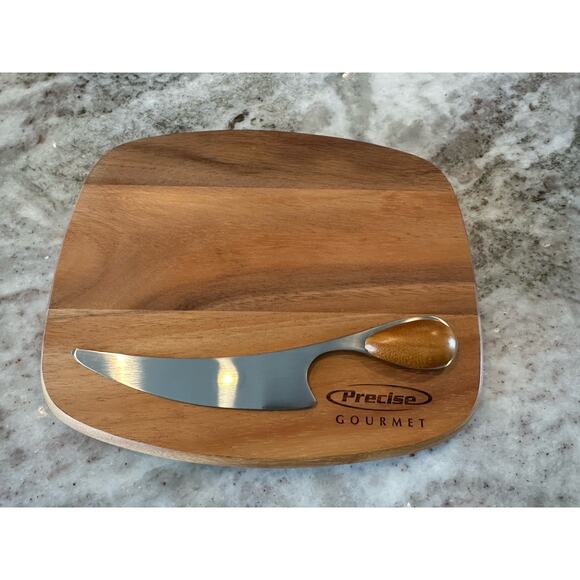 MCM Dansk Vivianna Torun Teakwood Charcuterie Cheese Board w/ Knife NEW 13.5” - Picture 1 of 4